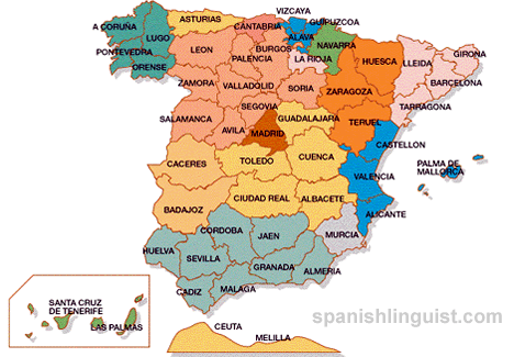 Spain Province Map